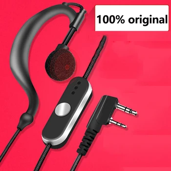 100% оригинален ABBREE 2 пинов K щепсел тип микрофон слушалка уоки токи слушалки за Baofeng UV-5R / UV-82 / 888S / UV-S9 PLUS двупосочно радио