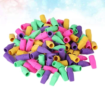 100PCS Гумичка за молив Цветни гумички Студентски канцеларски подаръци (случаен цвят)