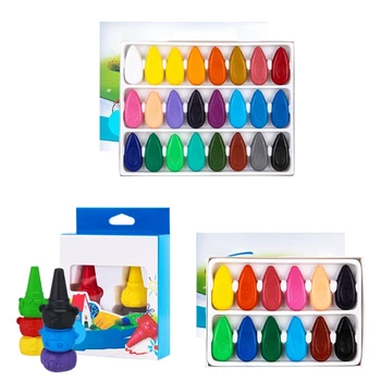 24 цвята пастели комплект малки деца нетоксични пастели миещи се боя пастели комплект за учене рисуване Великденски подарък за дропшипинг