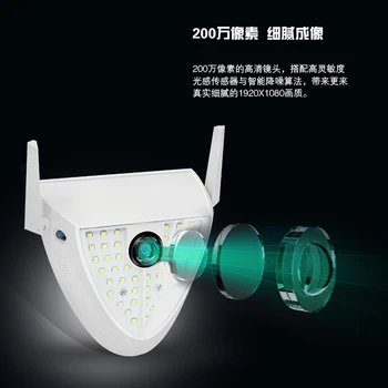 2MP 1080P прожектор външна домашна сигурност IP камера WiFi нощно виждане стена лампа камера с LED сензор за движение CCTV монитор
