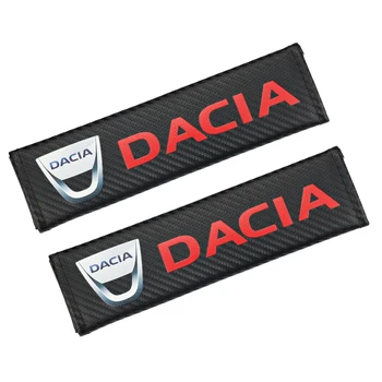 2бр Ново пристигане Калъф за защита от въглеродни влакна за Dacia Duster Logan Sandero Lodgy Pads Аксесоари за автомобилни стайлинги