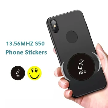 5PCS/10pcs13.56Mhz S50 стикери записваеми IC UID анти метални смущения карикатура тагове NFC етикет презаписваем мобилен телефон стикер