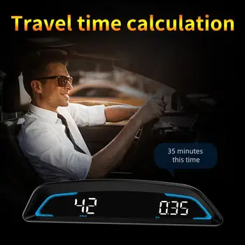 Car GPS HUD LCD дисплей главата нагоре дисплей цифров скоростомер часовник интелигентен цифров аларма напомняне метър кола електроника аксесоари