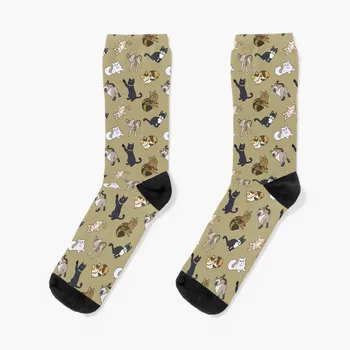 Cat Pattern - пясъчни чорапи Коледни обувки смешни чорапи за жени