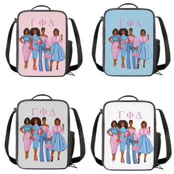 Gamma Phi Delta Design Portable Girl Детски кутии за обяд за деца Чанти за обяд Топлоизолирани контейнери Bento Lunchboxes