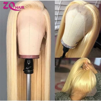 Glueless права блондинка HD дантела предна перука човешка коса за жени готови да носят мед блондинка 13x4 HD дантела фронтална човешка коса перуки