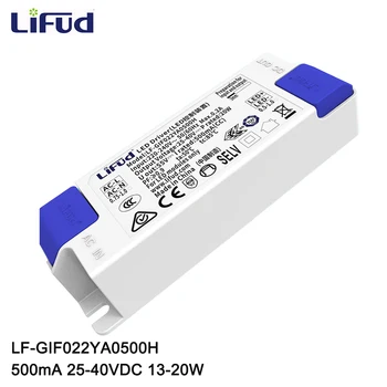 Lifud Flicker free LED драйвер 500mA 25-40V 13-20W LF-GIF022YA0500H LED осветление Захранващ трансформатор Вътрешен LED светлинен драйвер