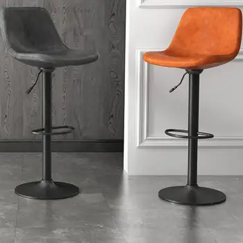 Lounge Counter Стол за бар стол Завъртете Модерен въртящ се облегалка Бар стол Дизайнер на дома Метал Nordic Рон Сила Домакински предмети