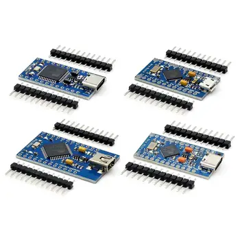 MICRO/MINI/TYPE-C USB Pro Micro for arduino ATmega32U4 5V/16MHz Модул с 2 реда щифт заглавка За Леонардо в наличност най-добро качество