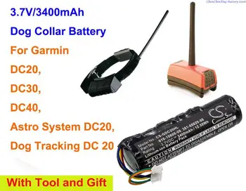 OrangeYu 3400mAh Батерия за кучешка яка 010-10806-00 за Garmin DC20, DC30, DC40, Проследяване на кучета DC 20, Astro System DC20