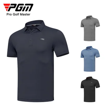 PGM Мъжка голф тениска с къс ръкав Летни спортове Топ поло риза Голф облекло Мъже YF581
