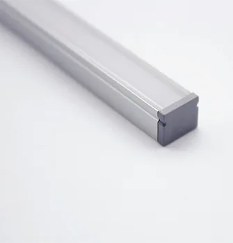 QSG-1008; LED алуминиев профил (анодизиран сребърен цвят) с капак за компютър; за гъвкави или твърди LED ленти; LED линеен светлинен профил