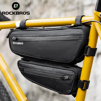 ROCKBROS 2 в 1 многофункционални чанти за велосипеди водоустойчиви разглобяеми комбинация предна тръба велосипед чанта рамка триъгълник колоездене чанти