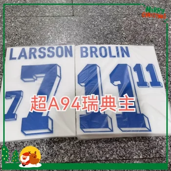 Super A Винил материал Ретро 1994 LaRSSON BrOLIN Име и номер Топъл печат Patch значки