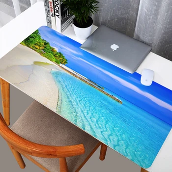 Tropical Beach Palm Голям размер DIY подложка за мишка за игри XL игра персонализирана персонализирана мишка и клавиатура мат