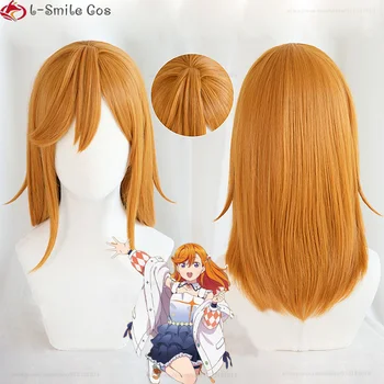 Аниме LoveLive! Суперзвезда!! Shibuya Kanon Cosplay перука оранжева 48 см дълга топлоустойчива коса Хелоуин любов на живо! Супер звезда перуки