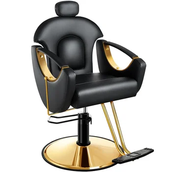 Бръснарски стол накланящ се фризьорски салон стол универсален салон стол фризьор 360 градуса подвижни въртящи се мебели