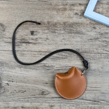 Висяща торбичка за врата Издръжлива чанта за съхранение на слушалки за открито ловно колоездене Малка кожена чанта Удобен малък обект за съхранение Bbag