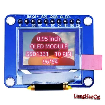 Голямо търсене 0.95 инчов OLED LCD пълноцветен HD OLED модул SSD1331 задвижвания SPI сериен порт екран 96X64