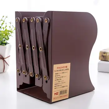 Декоративни прибиращи се сгъваеми Bookend метална книга рафт притежателя съхранение багажник