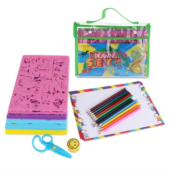 Детски шаблони за рисуване Коледни занаяти Рисуване Консумативи за оцветяване Образователен подарък за момчета с цветни моливи Хартия за рисуване