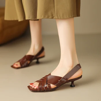 Елегантни сандали със закопчалка, летни и пролетни сандали за жени
