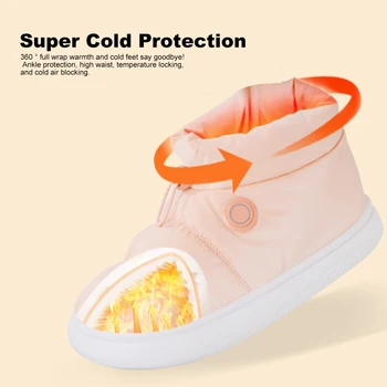 Жени Мъже Отопление Ботуши Поддържайте краката топли Електрически топли обувки Отопляеми крака Нагревател Електрически обувки за отопление за зимен домашен офис