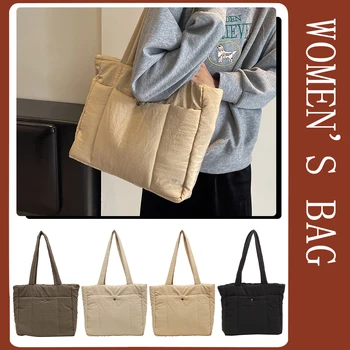 Жените буферни рамо чанта плътен цвят един рамо чанта голям капацитет прост облак чанта мода за парти пътуване работа