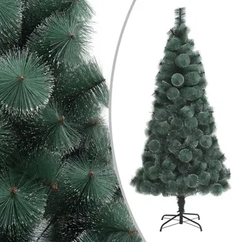 Зелена изкуствена коледна елха с LED 120cm/150cm/180cm/210cm/240cm PVC и PE