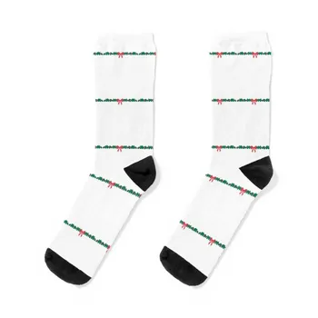 Коледен имел с червена панделка Чорапи Детски чорапи Чорапи мъжки чорапи Чорапи за жени Мъжки