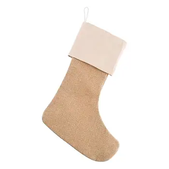 Мини коледни чорапи DIY занаятчийски коледно дърво чорап селски коледни чорапи коледен чорап подарък виси с висящ контур