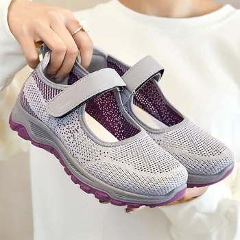 Нови ежедневни обувки за ходене за жени дишащи и устойчиви на износване обувки за къмпинг спортове на открито