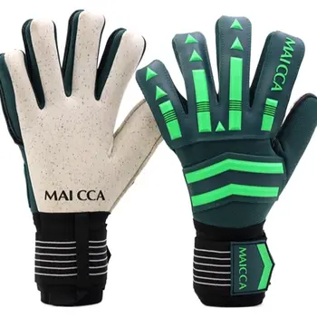 Носете устойчиви вратарски ръкавици омекотяващи противоплъзгащи футболни вратарски ръкавици дишащи регулируеми латексови ръкавици Играйте футбол