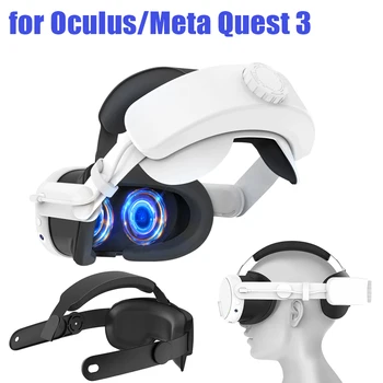 Регулируема VR лента за глава Намалено налягане VR очила лента за глава акумулаторна 6000mAh батерия за Oculus / Meta Quest 3 VR аксесоари