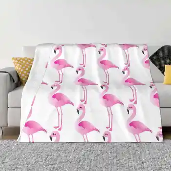 Розов фламинго печат творчески дизайн светлина тънък мек фланела одеяло розов фламинго сладък птица