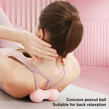 Силиконова фасциална топка със смукателна чаша Преносима мускулна болка Облекчаване на напрежението Дълбокотъканна масажна топка Компактна фасция фитнес топка