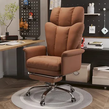 Стол за бюро с регулируема облегалка Ергономичен преносим удобен подвижен луксозен дизайн въртящи се офис столове Мобилен шезлонг бюро мебели MQ50BG