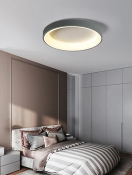 Топла лампа за спалня Скандинавски минималистични модерни италиански кръгли светодиодни лампи осветление в хола творческа таванна лампа за спалня
