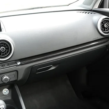 Централен контролен панел врата тапицерия лента въглеродни влакна коване зърно модифицирани S3 за 2014-2020 Audi A3 LHD